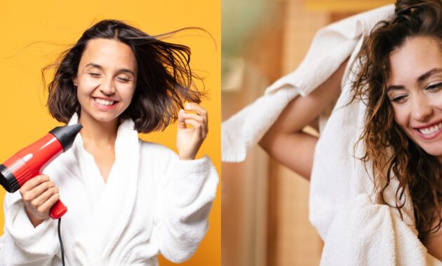 Air drying vs blow drying: Which one is good for your hair?