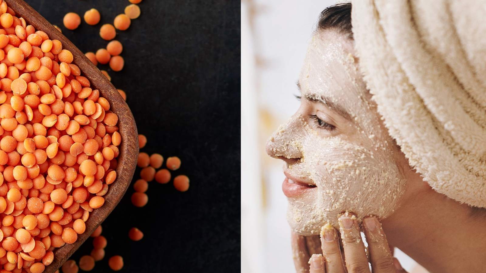 How to use red lentil or masoor dal face mask for skin?